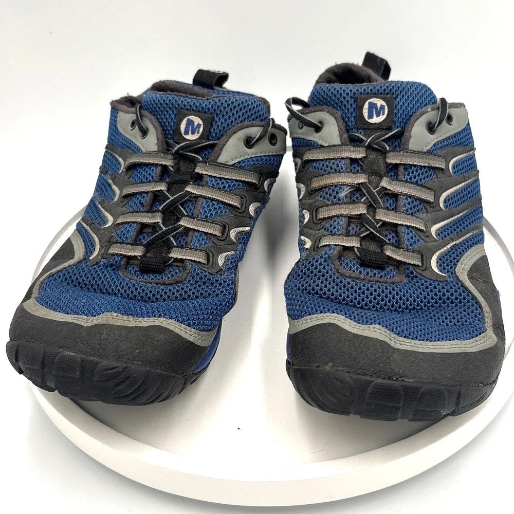 Merrell Trail Glove Olympia Mens 11 Blue Barefoot Trail Running Shoes J85523